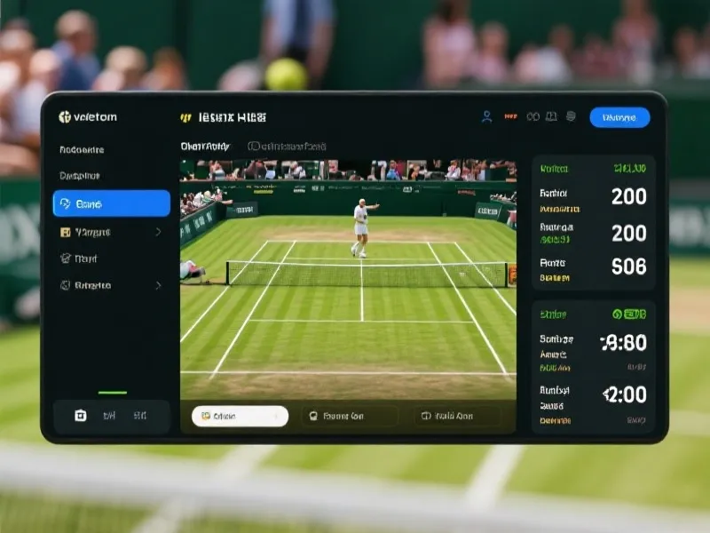网球直播界面演示