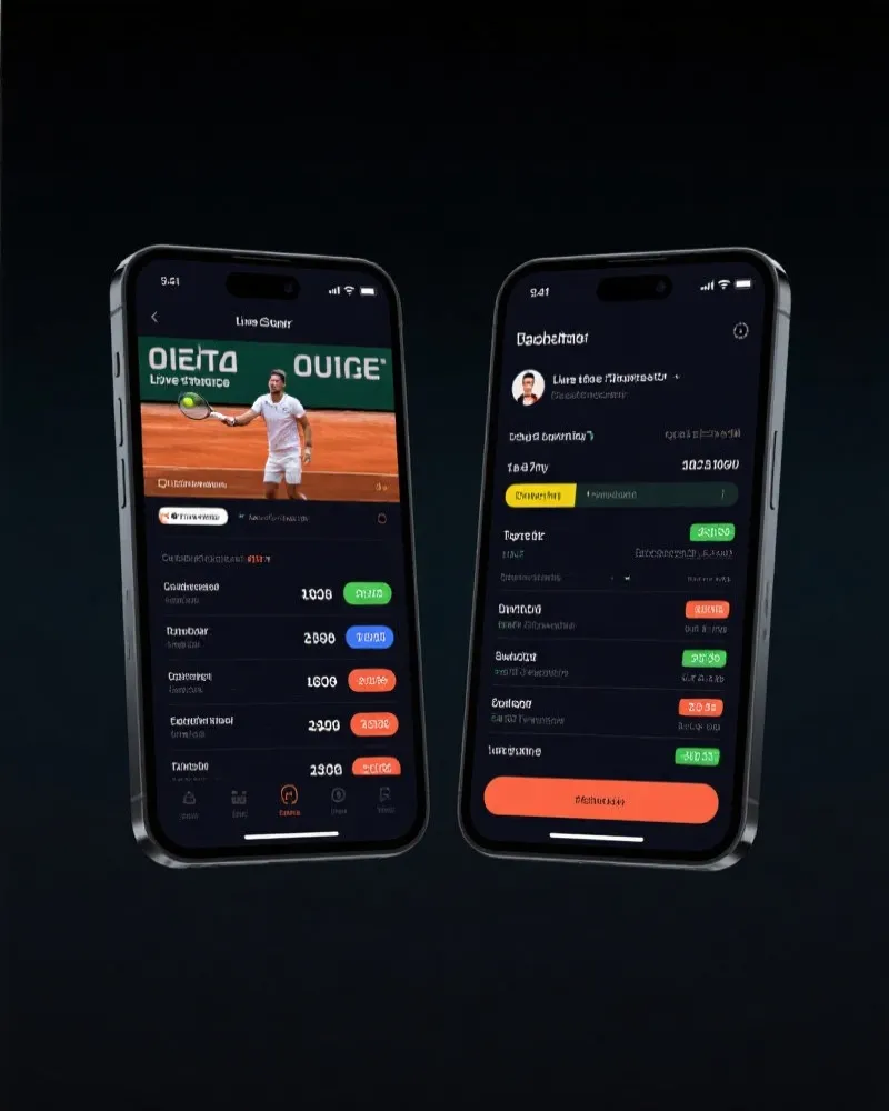 网球直播APP界面展示